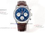 Best replica BLS factory Breitling blue dial Swiss B01 movement aviation chronograph watch 